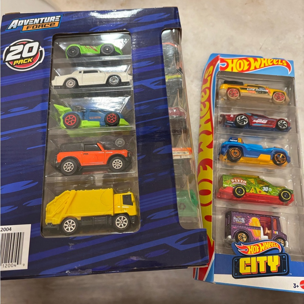 Hot Wheels Toy Car Set- unopened, two sets.  Pictures are each side